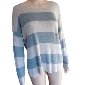 Eileen Fisher Womens Striped Pullover Top Tencel Lyocell Size Petite Large